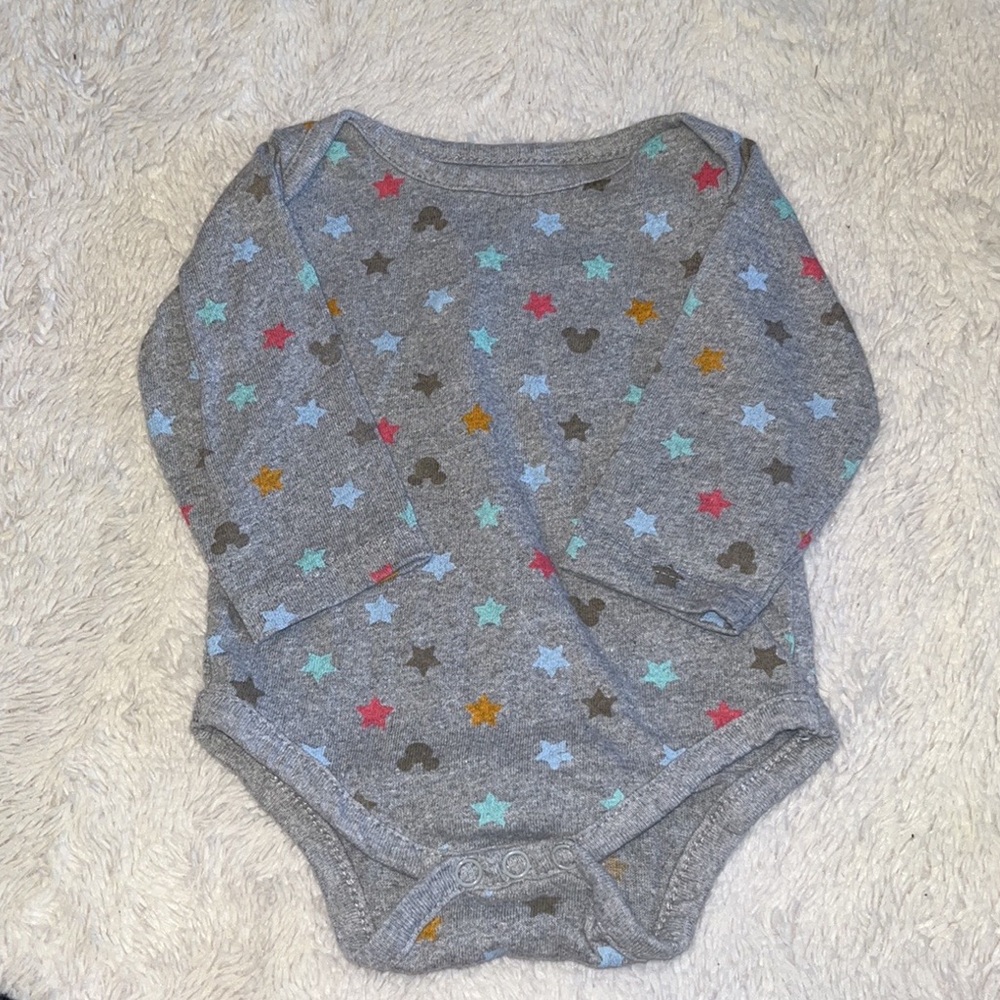 Disney Gray Star Pattern Bodysuit